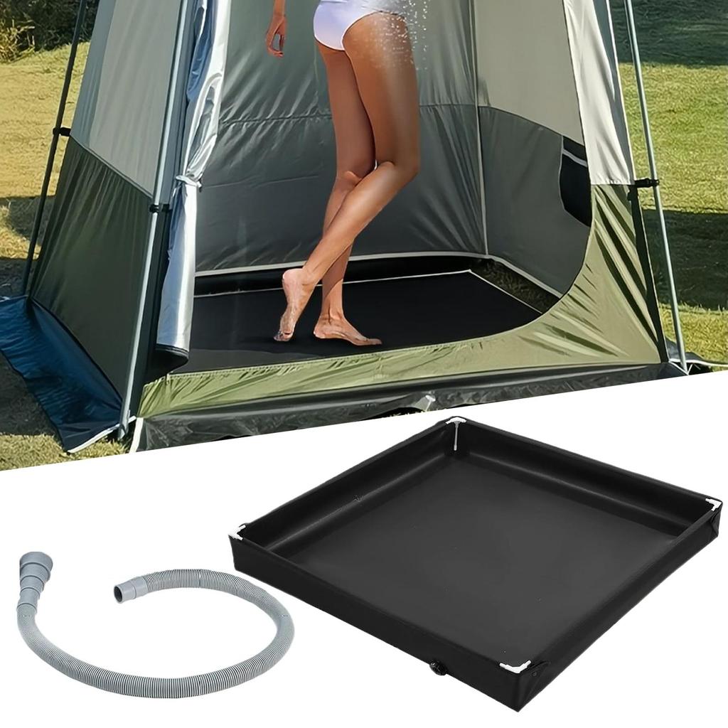 Camping Shower Tent Floor Base Outdoor Tent Shower Tray Folding Shower Pan Pets Shower Basin Base For Camping Travel Awning