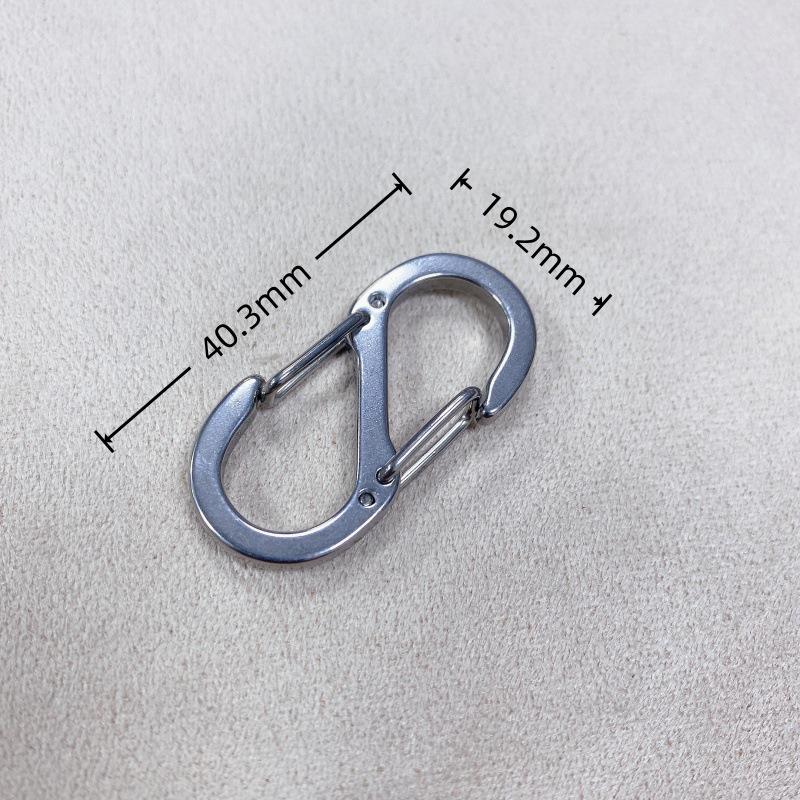 Stainless Steel S-Buckle Double-Head Hook: Outdoor Quick Release 8-Shaped Keychain