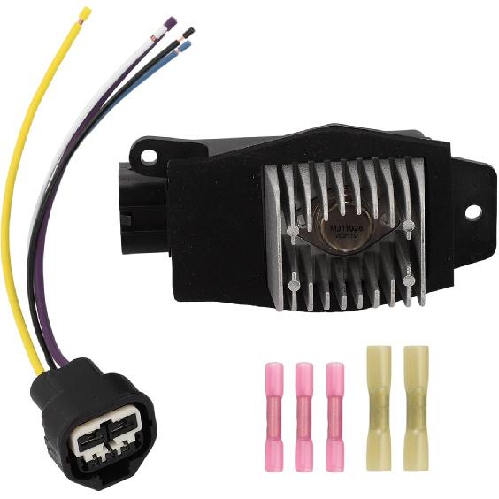

HVAC Blower Motor Resistor for Ford Excursion 2002-2005 No.6C3Z19E624AA Heater Blower Resistor Black Silver Tone