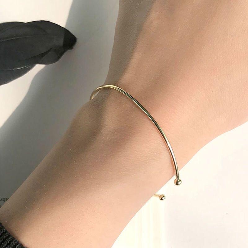 Brățară inel dublu rotund extrem de fin, simplu și versatil, nou, casual și versatil pentru studenți