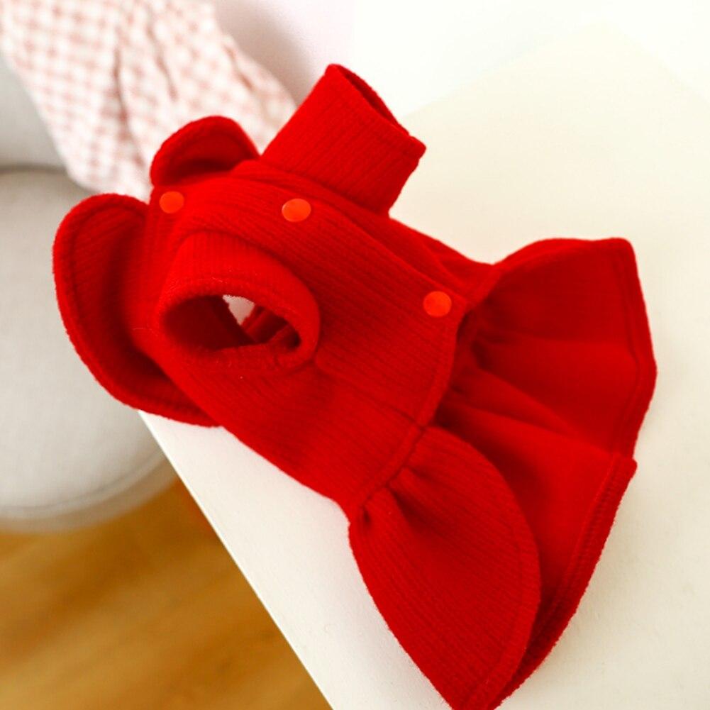 Christmas Small Dog Sweaters Female Girl Warm Sweaters Skirt Warm Dog Princess Dress Clothes Dachshund Chihuahua Corgi