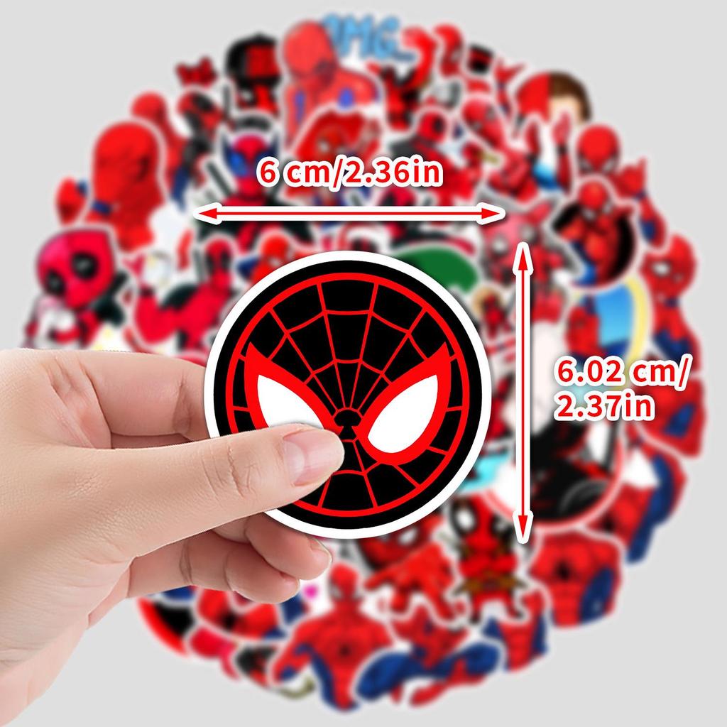 50pcs Spider-Man Stickers for Luggage, Laptop, Skateboard, Water Cup, and More