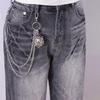 Unisex Skull Punk Metal Double-Layer Waist Chain: Hip Hop Style Jeans Pendant