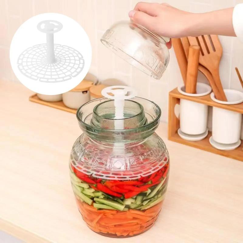 Augurkenpot Drukplaat Verticale Gewichtshouder Anti-Drijvend Groente Fixatierek Voor Fermentatie Kimchi Zuurkool Huis