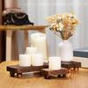 Wooden Display Stand Square Wood Modern and Stylish Wood Stand For Home Decoration Organizer Rack for Aromatherapy Candle