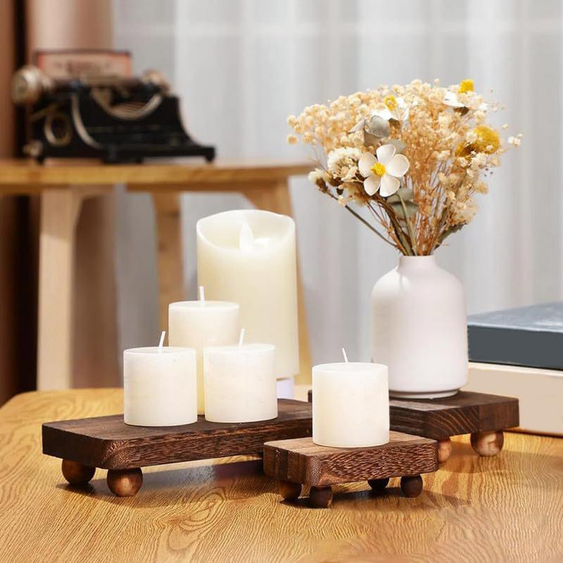 Wooden Display Stand Square Wood Modern and Stylish Wood Stand For Home Decoration Organizer Rack for Aromatherapy Candle