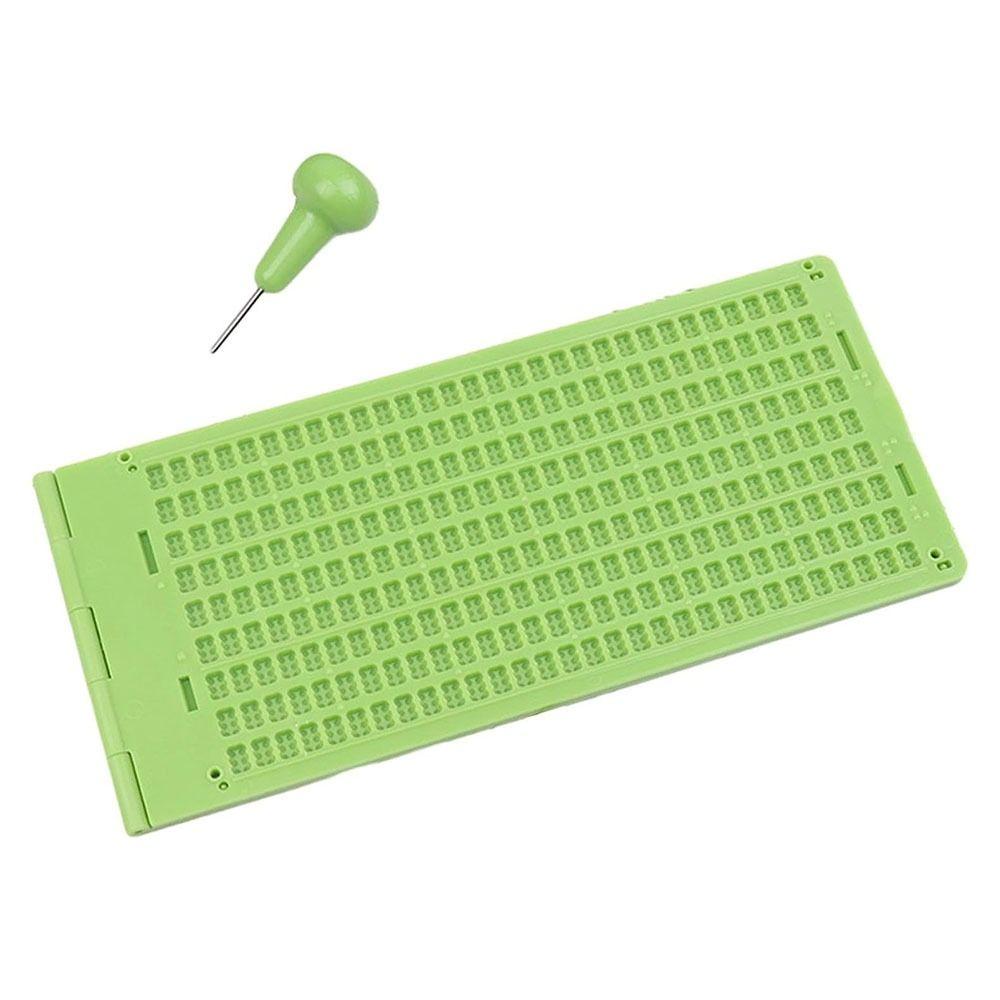 9Lines 30 Cells Braille Writing Board Portable Braille Study Supplies Braille Writing Slate  School