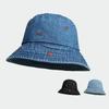 Breathable Rose Embroidered Denim Fisherman Hat Wide Brim Foldable Women's Bucket Hat Sun Protection Beach Sun Hat Outdoor