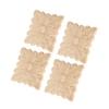 4Pcs Beautiful Flower Pattern Wood Carved Applique Furniture Decoration Garden Door Accessories