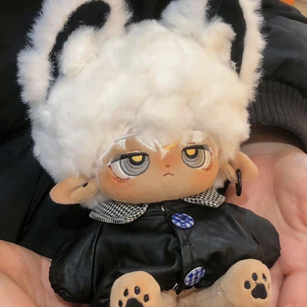 20cm Astro Black Skin Doll Plush Cute Dress Up Cospslay Cartoon Doll Kawaii Stuffed Doll Figure Pillow Toys Collection Birthday