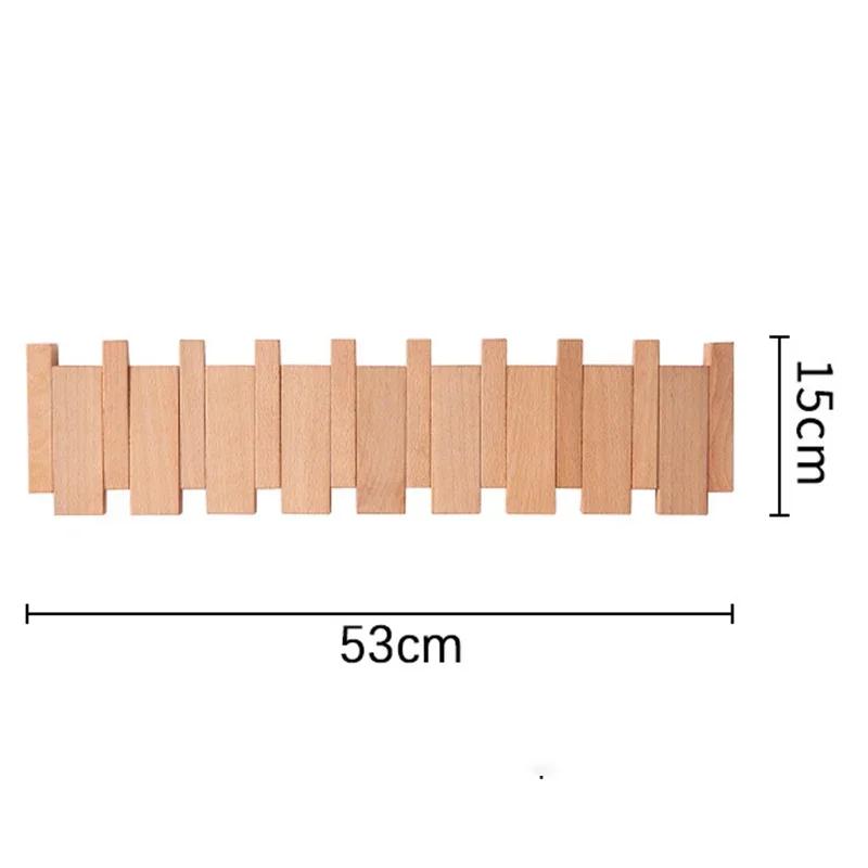 Beech Wooden Clothes Hangers Wall Mounted Organizer Clothes Hangers Piano Cap Hat Hanging Organizers Multipurpose Clothing Rack