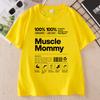Muscle Mommy T-Shirt Lustiges Fitnessstudio Pump Cover Design T-Shirt Gewichtheben Trendiges T-Shirt Locker Baumwolle Unisex Kurzarm-T-Shirt