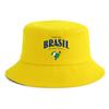 Cappello a Secchiello Unisex con Stampa Mappa del Brasile e Tucano Reversibile Stile Pescatore Retrò Disponibile in Diversi Colori Retrò Cappello da Sole per Esterno
