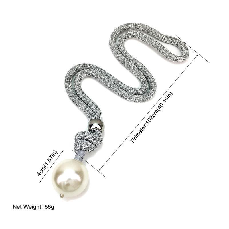 Duże imitacje pereł Chokers Naszyjniki dla kobiet Moda Gruba lina Regulowany wisiorek Naszyjniki Biżuteria