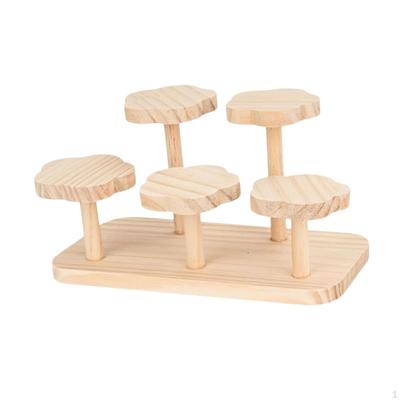 Holz Displayständer Regal 11x5.5x6inch Multifunktional Cupcake für Sammlerstücke