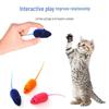 Vinyl Flocked Mouse Cat Toy with Sound for Kittens