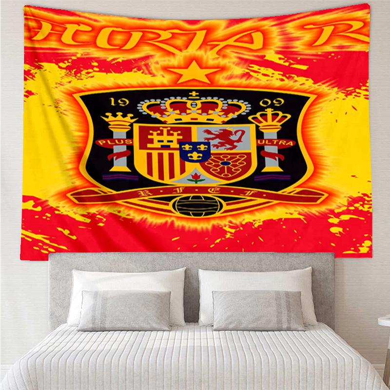 Spain Football Crest Tapestry Hanging for Bedroom,Livingroom, Playroom,Decor Art Room Wall Tapestry Holiday and Birthday Gifts