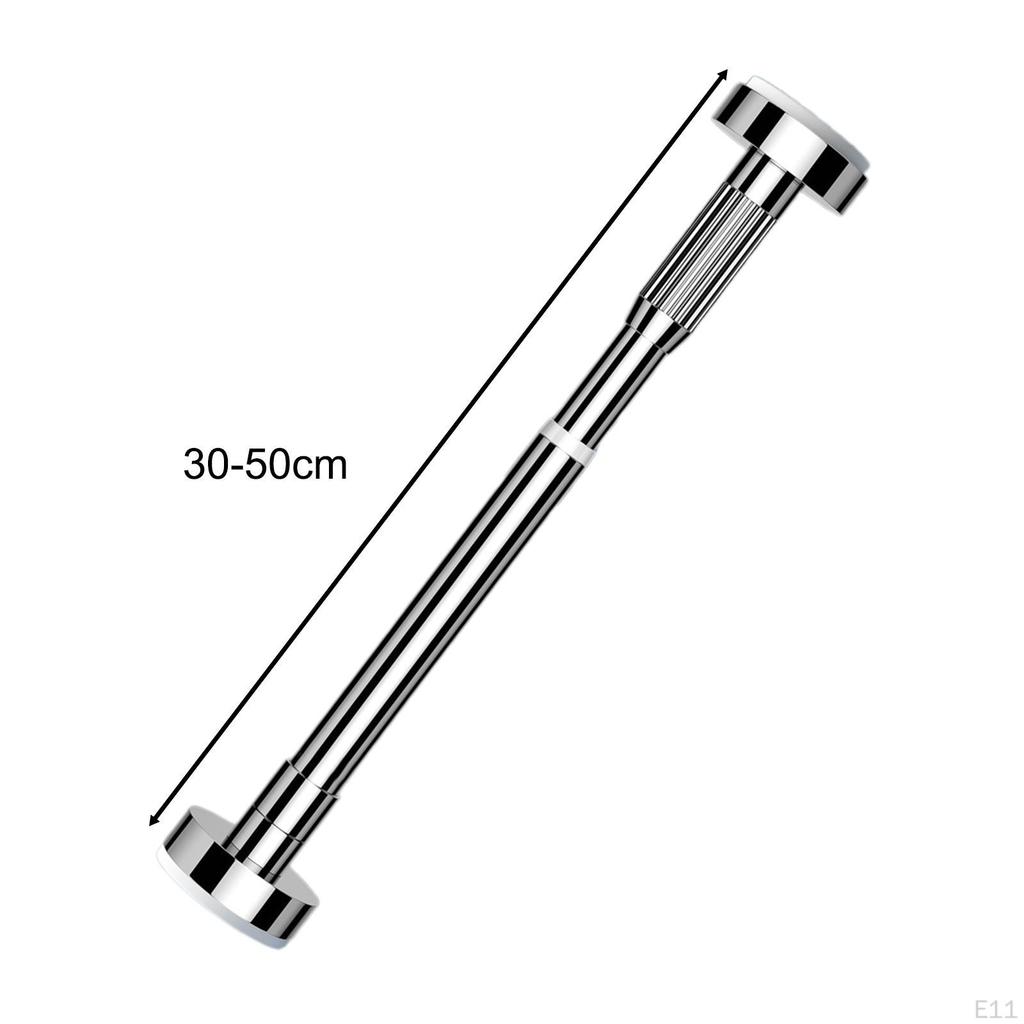 Adjustable Closet Pole Clothing Drying Rack Heavy Duty Garment Shower Curtain Rod Telescopic