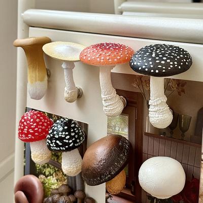 1PC Mushroom Model Creative Walls Tiles Adornment Self Adhesive Decorations 11 Styles