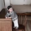 Girls' Autumn Lace Babydoll Top & Pants Set - Korean Style