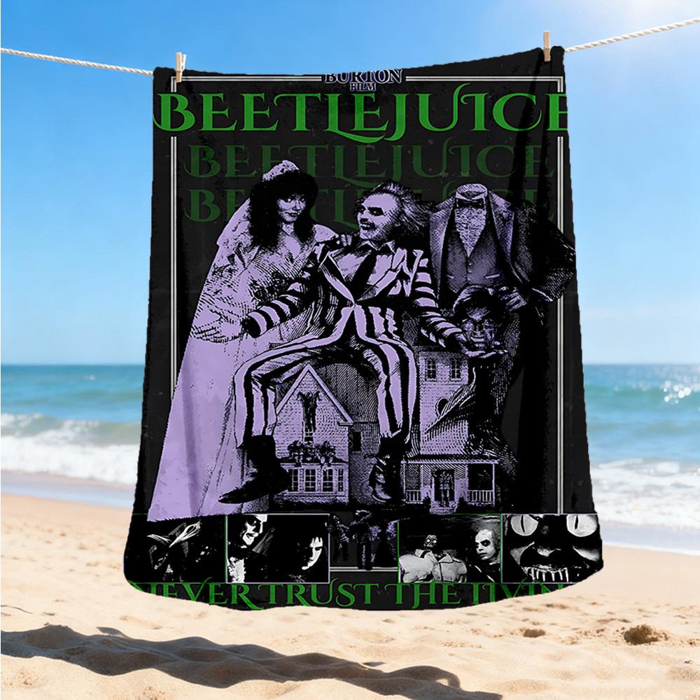 1pc Beetlejuice Outdoor Soft Blanket Ultra Plush, Warm, Versatile, and Easy Care for Camping, and