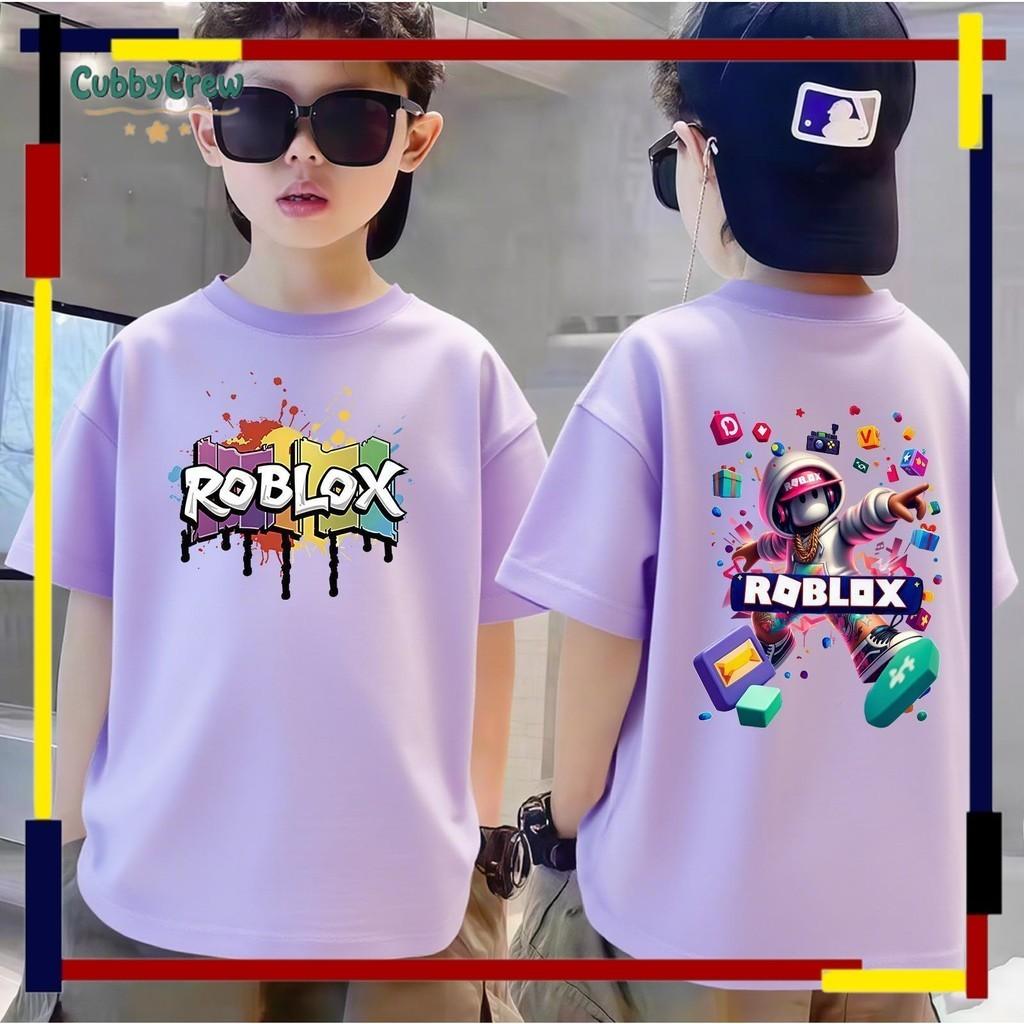 Brand new cool and stylish Roblox printed men's and women's round neck top