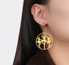 Dance Hollow Circle Ballerina Dangle Earrings Women Dancing Girls Silhouette Earrings Ballet Fashion Jewelry Gift Earrings