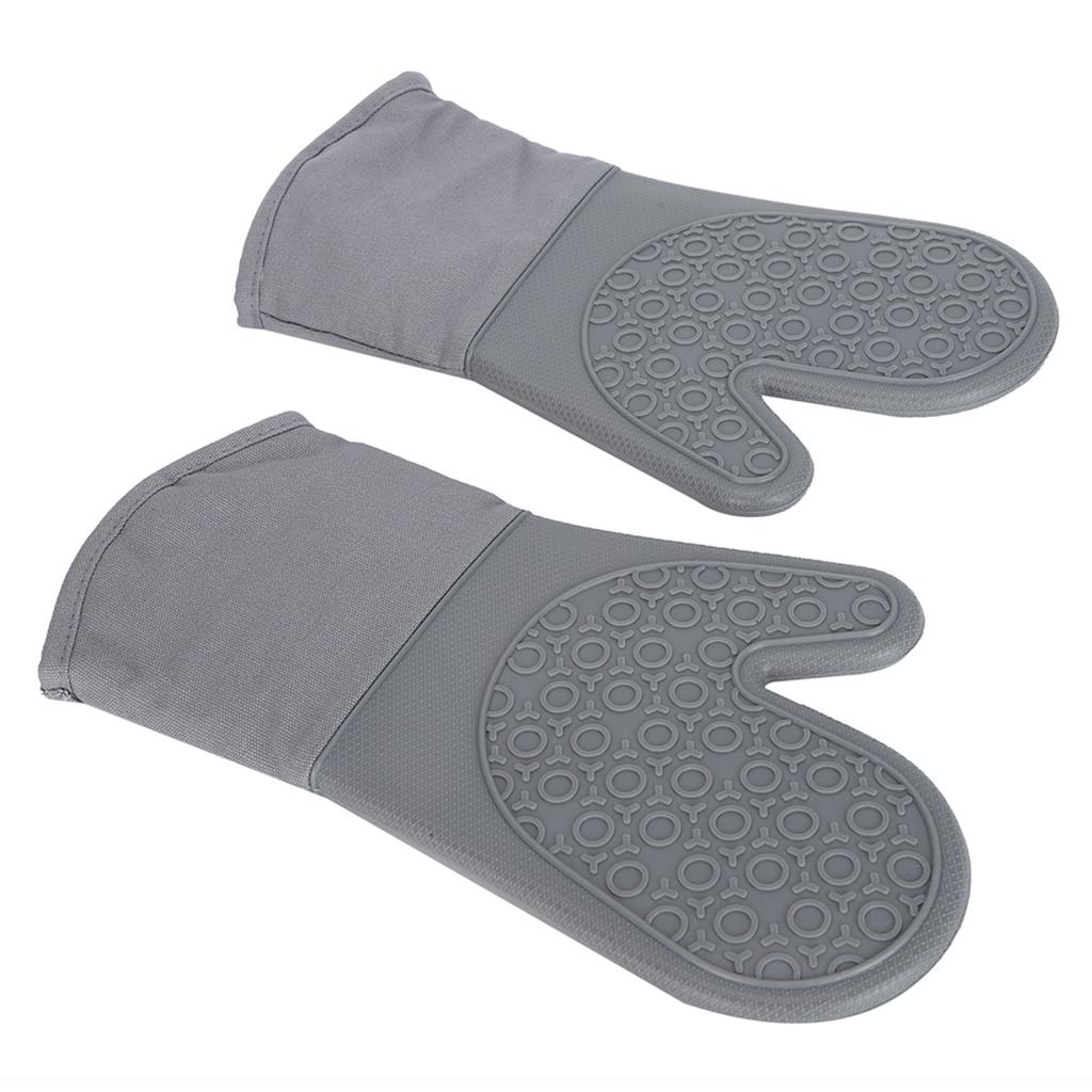 7-teiliges Set Ofen-Hitzeschutzhandschuhe Kochen Fingergriff Isolationsmatte für Küche Outdoor