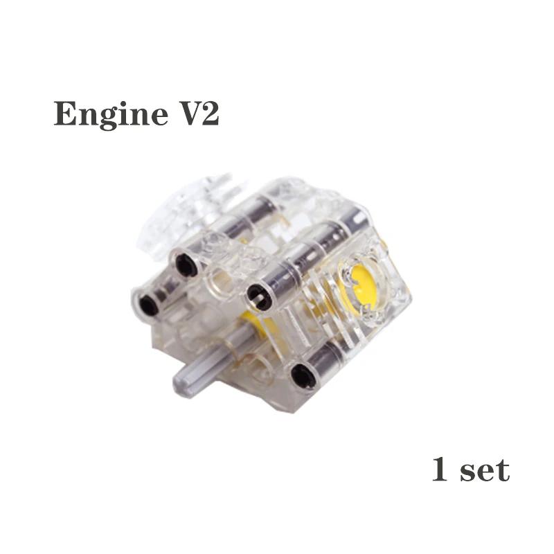 Technical Parts Kit V2 V4 V6 V8 V10 V12 V14 Engine Cylinder Building Blocks Bricks Model for High-tech Cars DIY Educational Toys