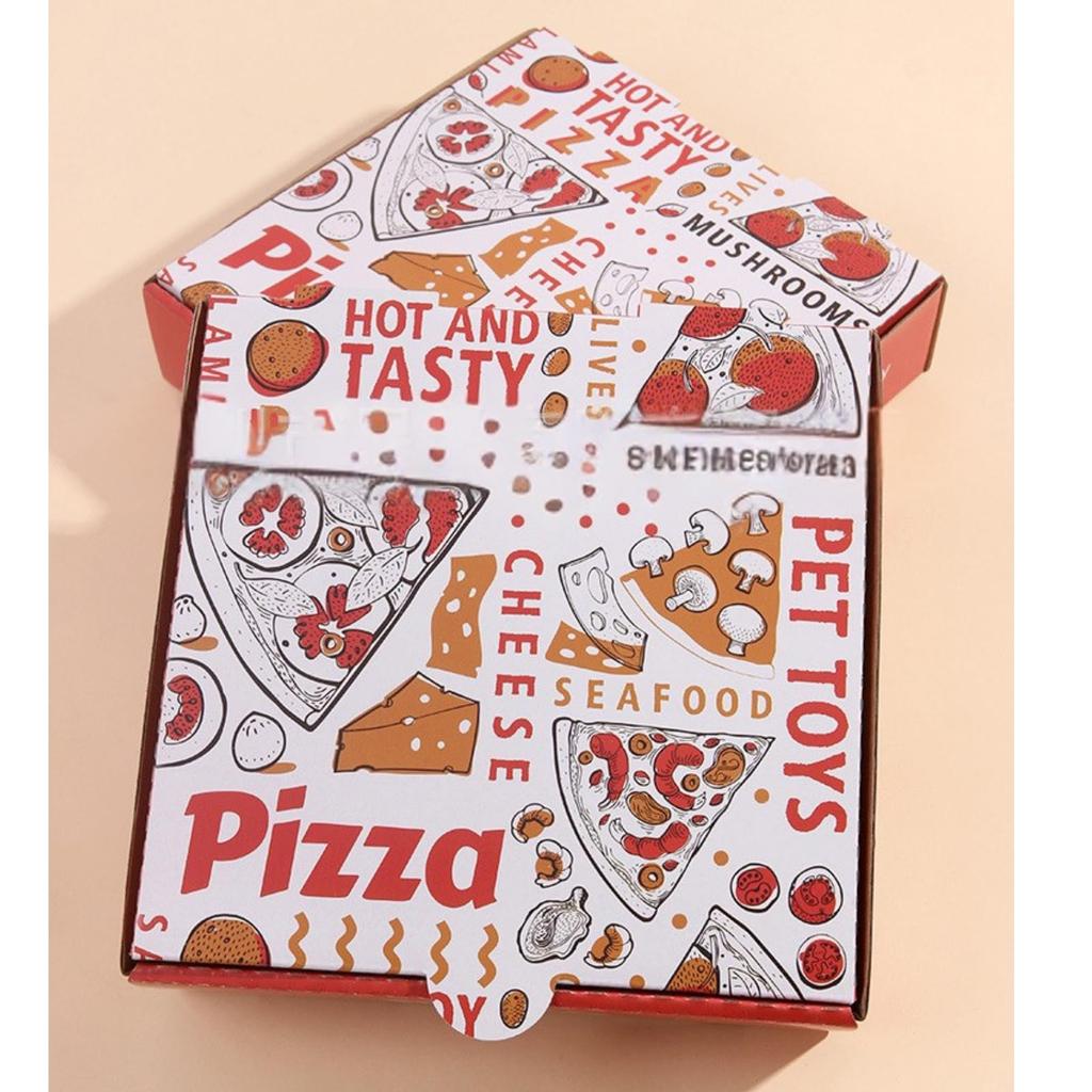 [Mofu&Co. Tokyo Main Store] Cute Pizza Food Cushion, Interior Decor, Body Pillow, Cute and Fun Plush Toy with Sound, Fluffy Texture, Pizza Box
