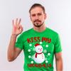 Kiss My SnowBalls Christmas T-Shirt Funny Santa Joke Spoof Gifts Xmas Adults Top