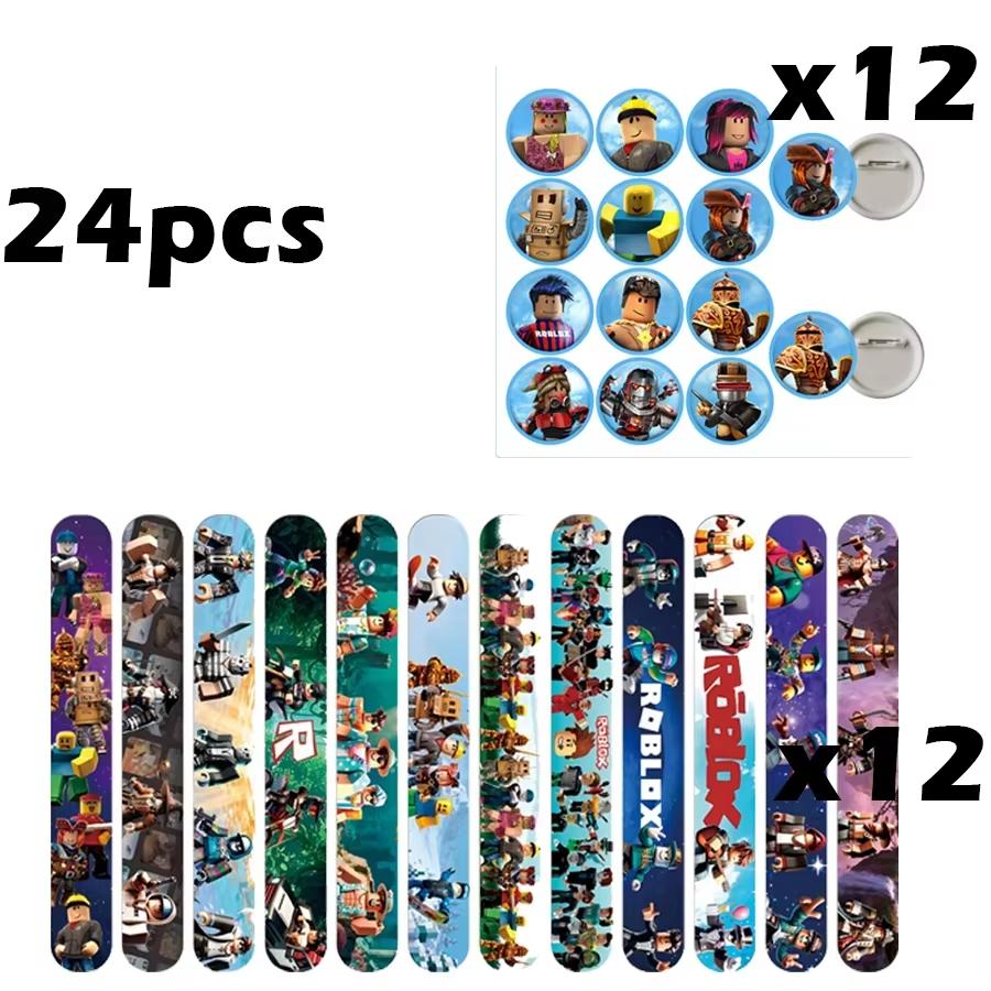Roblox Theme Children's Birthday Party Favors Gift Bags Slap Bracelets  Wristbands Balloons Stickers Tattoo Stickers Decorations