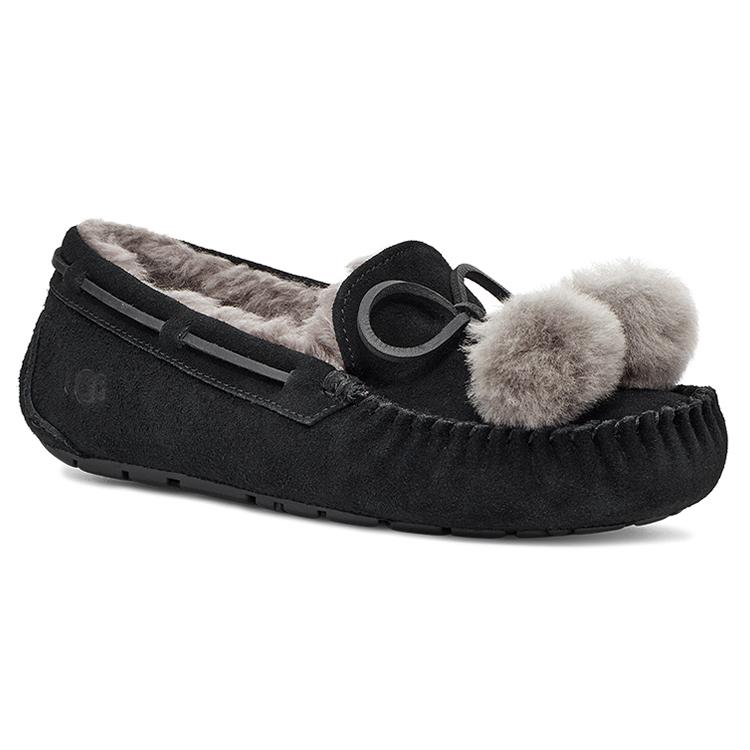 UGG Dakota Bow Pom 'Black' Women's 1124030-BLK