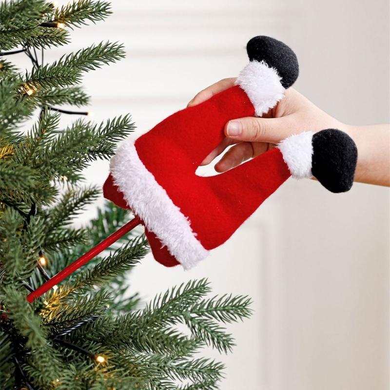 Festival Fabric Leg Ornament Christmas Tree Top Decorations For Holiday Party Floral Arrangements Outdoor Garden Display