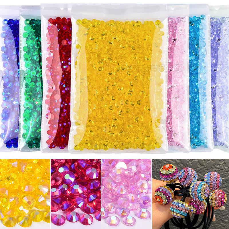 Nail Art Diamond Jewelry, Transparent Bottom Glass Rhinestone Flat Bottom Drill Mobile Phone Case Beauty Diy Luggage Jewelry Accessories