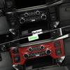 Cubierta de Panel de Aire Acondicionado de Consola Central con Embellecedor Para Ford F-150 + Carbono Rojo