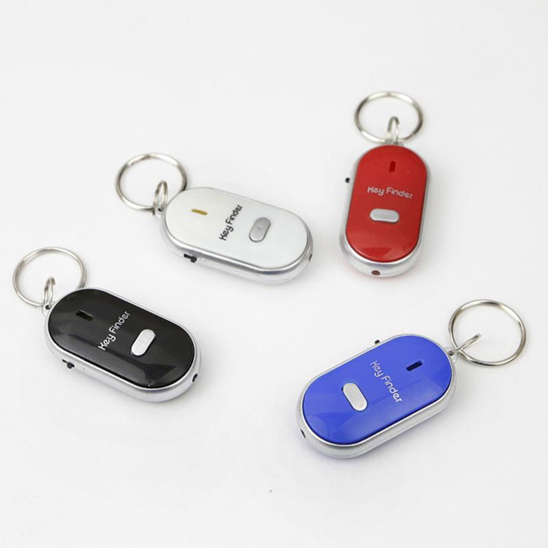Fashion Find Lost Keys Chain Whistle Sound Control LED Lamp Key Finder Locator 1 pc