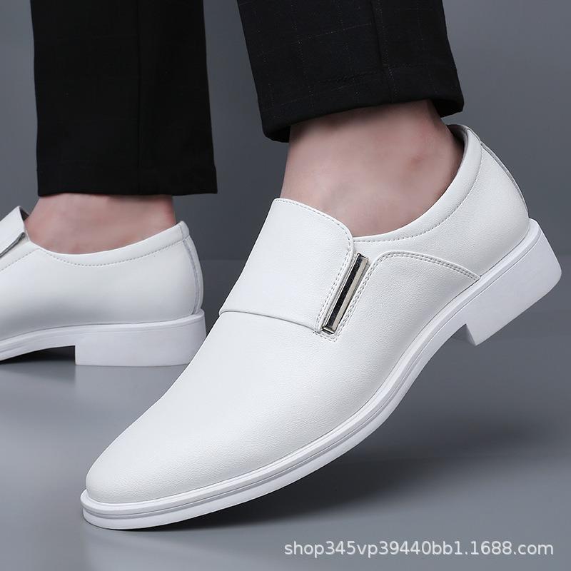 Large size men's business leather shoes genuine leather casual foot fit British trend wedding groom suit shoes