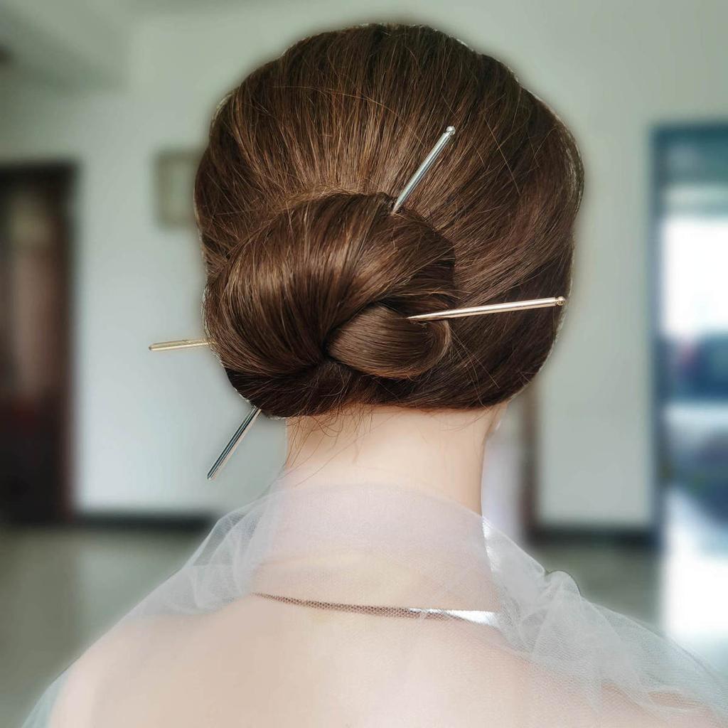 Doppelketten-Haargabel Perlenquaste Haarstab Nunchaku Haarnadel Chinesischer Stil Retro Haaraccessoires für Hanfu Tiaras Ornamente