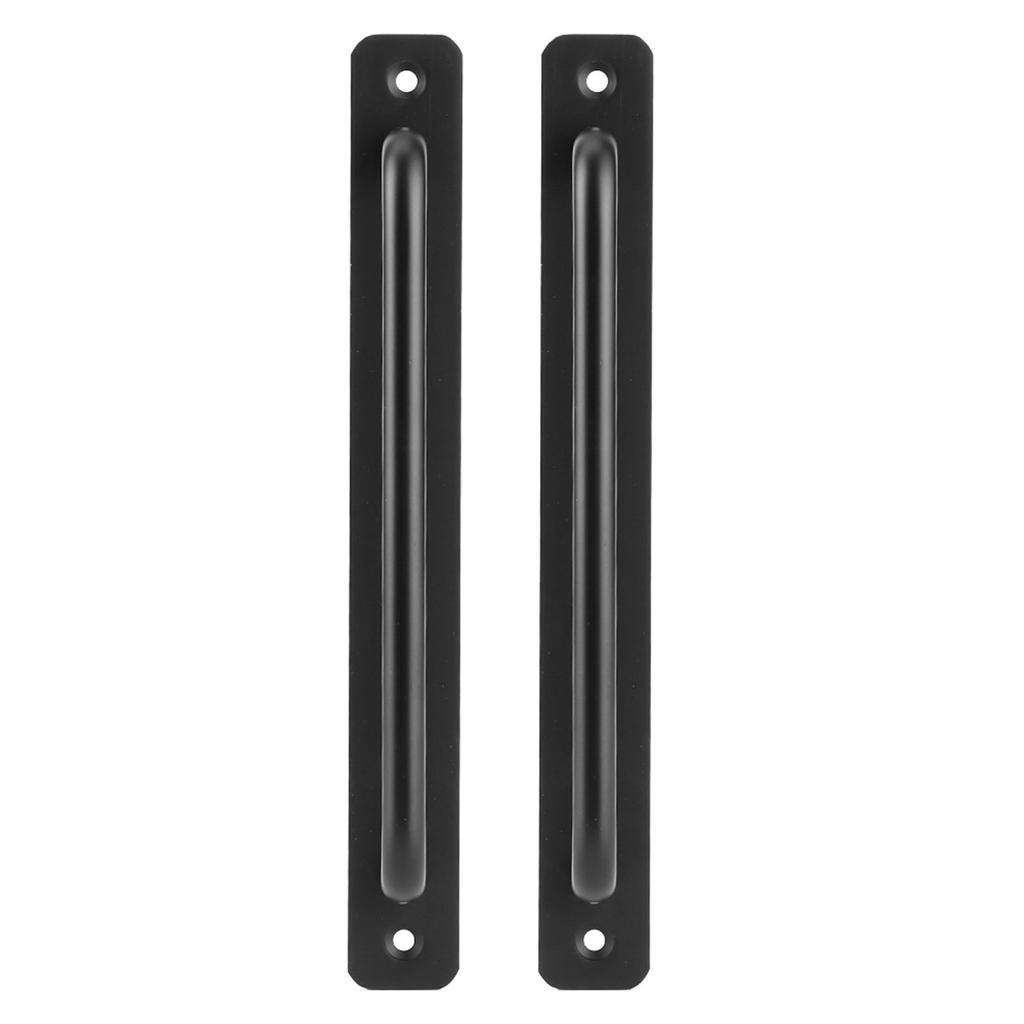 2pcs Elegant Sliding Door Handles Black Aluminum Alloy Pull Handles for Wardrobes Cabinets Garages Sheds