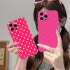 Pink Point Heart Mobile Phone Case for iPhone 17 16 15 14 13 12 11 X XR XS Air Pro Max Plus Mini Clear Colorful Cover Smartphone