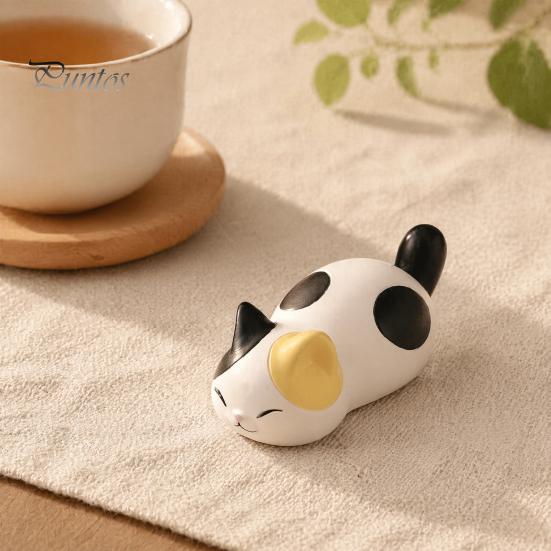 Decorative Magnetic Decor 3D Lying Cat Refrigerator Magnet, Cartoon Kitten Resin Fridge Animal Non-slip Whiteboard Magnets for Cabinet Locker,