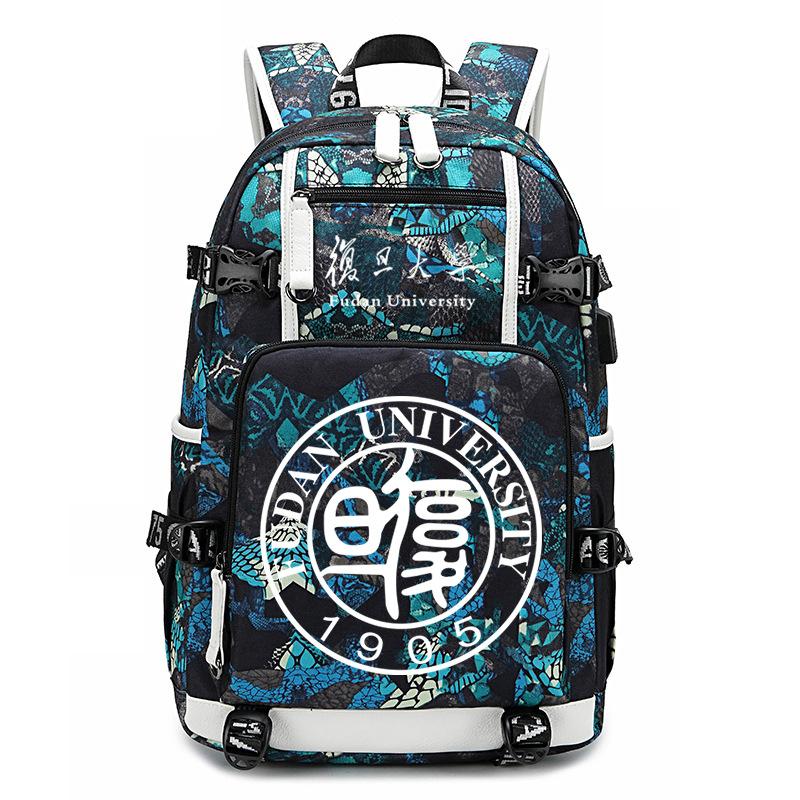 Famous school badge, college commemorative schoolbag, college style leisure backpack