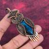Azurite Malachite Pendant Copper Wire Wrap Antique Jewelry Gemstone Owl Pendant