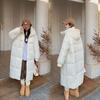 2025 winter down cotton coat large size over knee long cotton-padded coat women fashionable cotton-padded coat