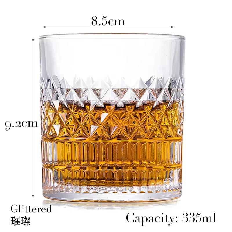 1PCS Whiskey Glass, Old Fashioned Rocks Glasses Tumblers, Glassware for Cocktail Scotch, Bourbon, Gin, Voldka, Brandy