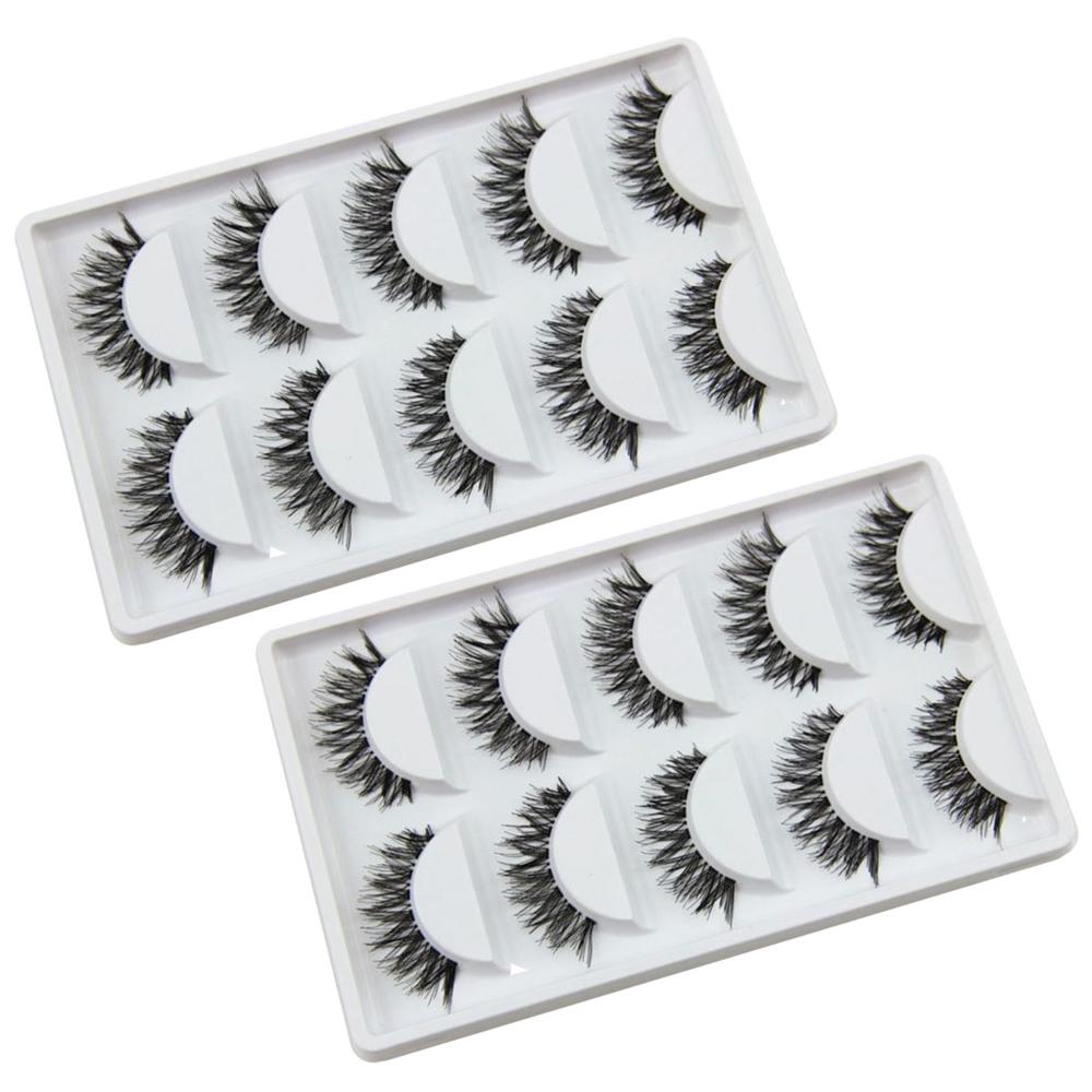 

10 Pairs Fashion Long Cross Soft Cosmetic False Eyelash Extension Eye Lashes