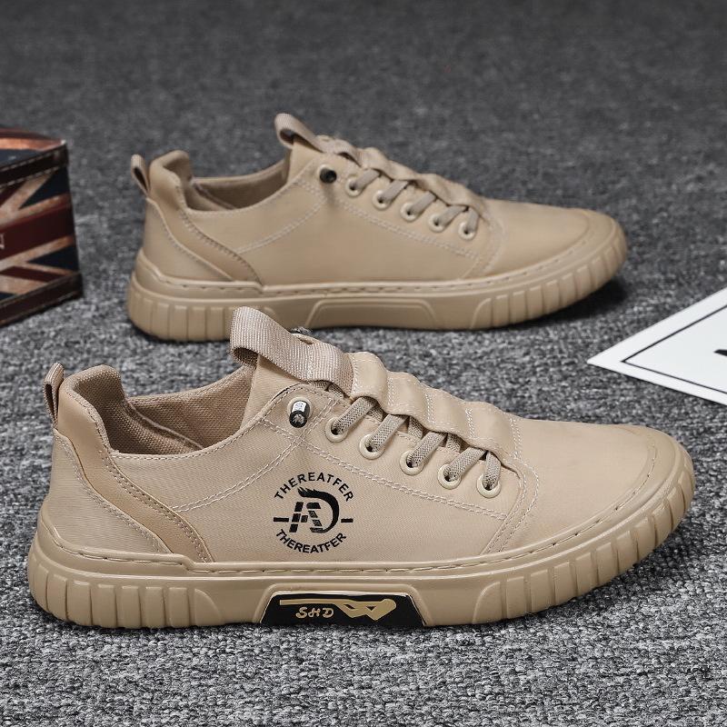 Canvas Men 'S Shoes  Summer New Ice Thread Breathable Thin Style Board Shoes Work Odor -Proof Driving Shoes Sneakers For Men