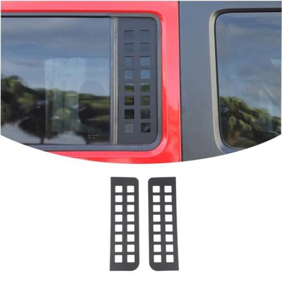 

Rear Window Louver Vent Cover Glass Screens Trim For Jeep Wrangler JK JKU 07+