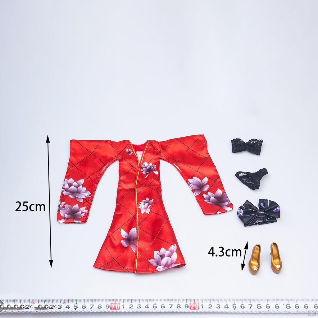 Japanese Kimono Suit Doll Clothes, Collection Toy Model for 12in Action Figure Display Accessories